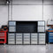Chery Industrial 10ft Workbench Cabinet (30 Drawers, 2 Cabinets & 1 Pegboard)