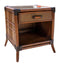 Palm Island 1-Drawer Nightstand with Glass