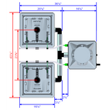 Alien Hydroponics RAIN 2 Pot 2 Row Kit
