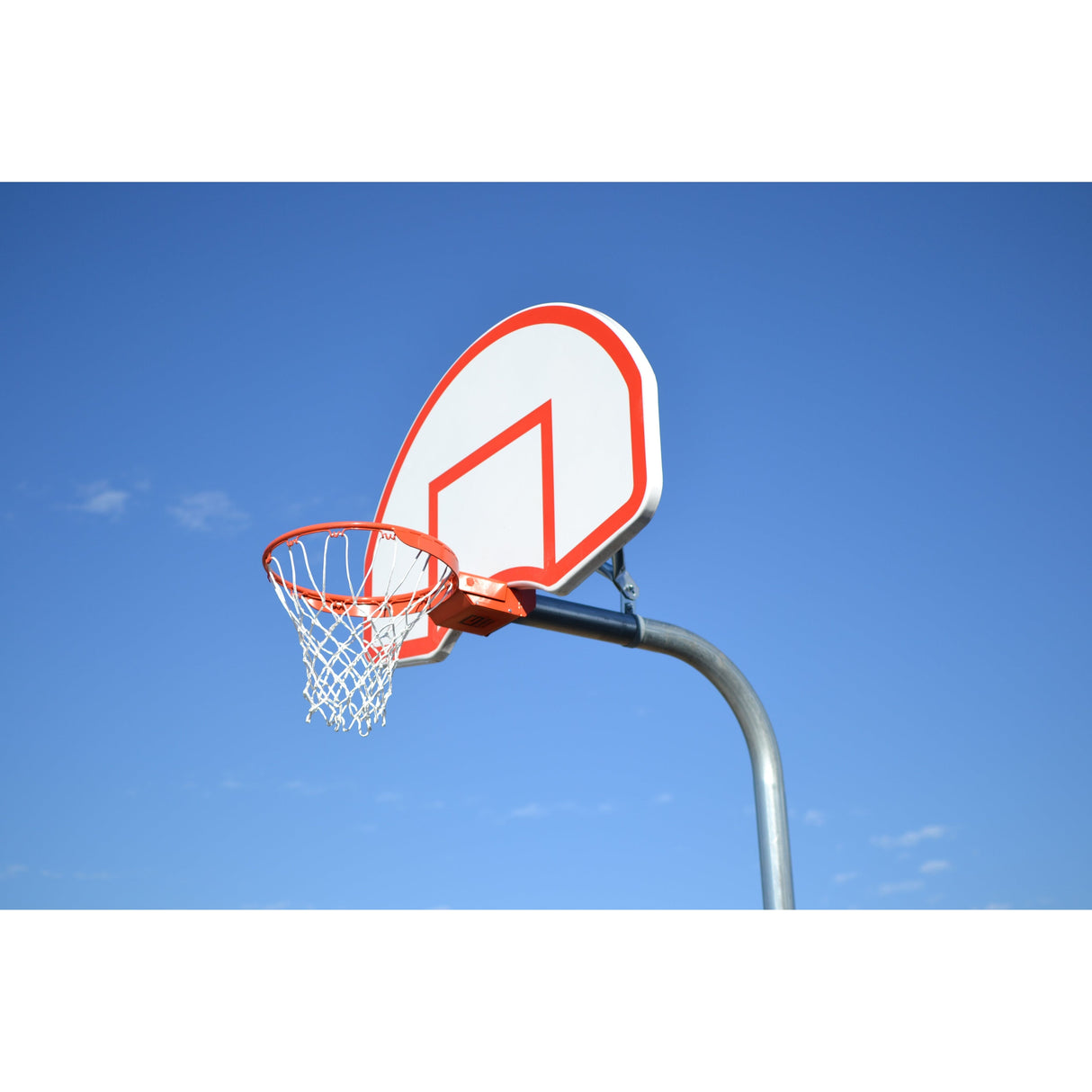Gared Rear‑Mount Fan‑Shape Steel Backboard 35″ x 54″ Marked Steel Outdoor Backboard