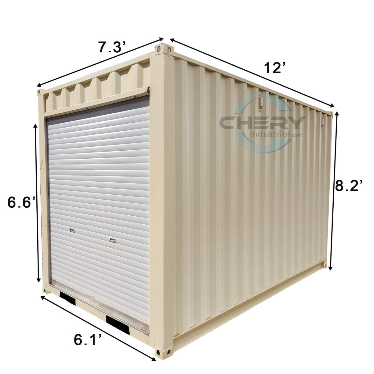 Chery Industrial 12’ Small Cubic Shipping Container with Roll‑Up Door