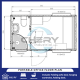 Chery Industrial Portable Office with Bedroom and Bathroom