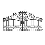 Chery Industrial 14x8 ft Steel Dual Swing Driveway Gate-European Style