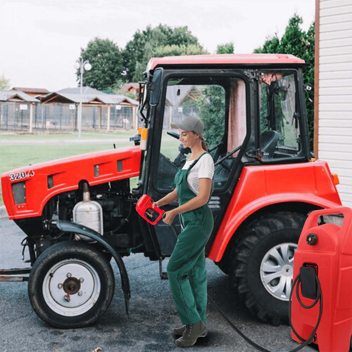 Chery Industrial 15 Gallon Gas Caddy with Wheels Fuel Storage Tank LIDFT5700RD01