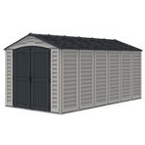 Chery Industrial Duramax 15.8’ Apex‑Pro Vinyl Storage Shed with Foundation Kit