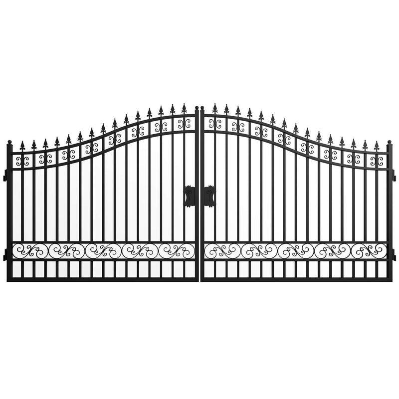 Chery Industrial 16x8 ft Steel Dual Swing Driveway Gate