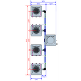 Alien Hydroponics AERO 4 Pot 4 Row Kit