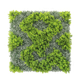 Designer Plants USA Natural Green and White Artificial Moss Green Wall UV Resistant 40x40