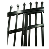 Chery Industrial 16’ x 7’ Steel Dual Swing Driveway Gate with Built‑In Pedestrian Door