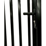 Chery Industrial 16’ x 7’ Steel Dual Swing Driveway Gate with Built‑In Pedestrian Door
