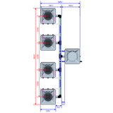Alien Hydroponics AERO 4 Pot 4 Row Kit