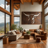 The Longhorn - Metal Wall Art
