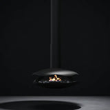 HearthArtSinn Shine 8 Luxury Hanging Disc-Shaped Real Fire Fireplace