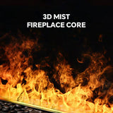 HearthArtSinn Ember 3 Modern Indoor Round Glass Real Fire Fireplace