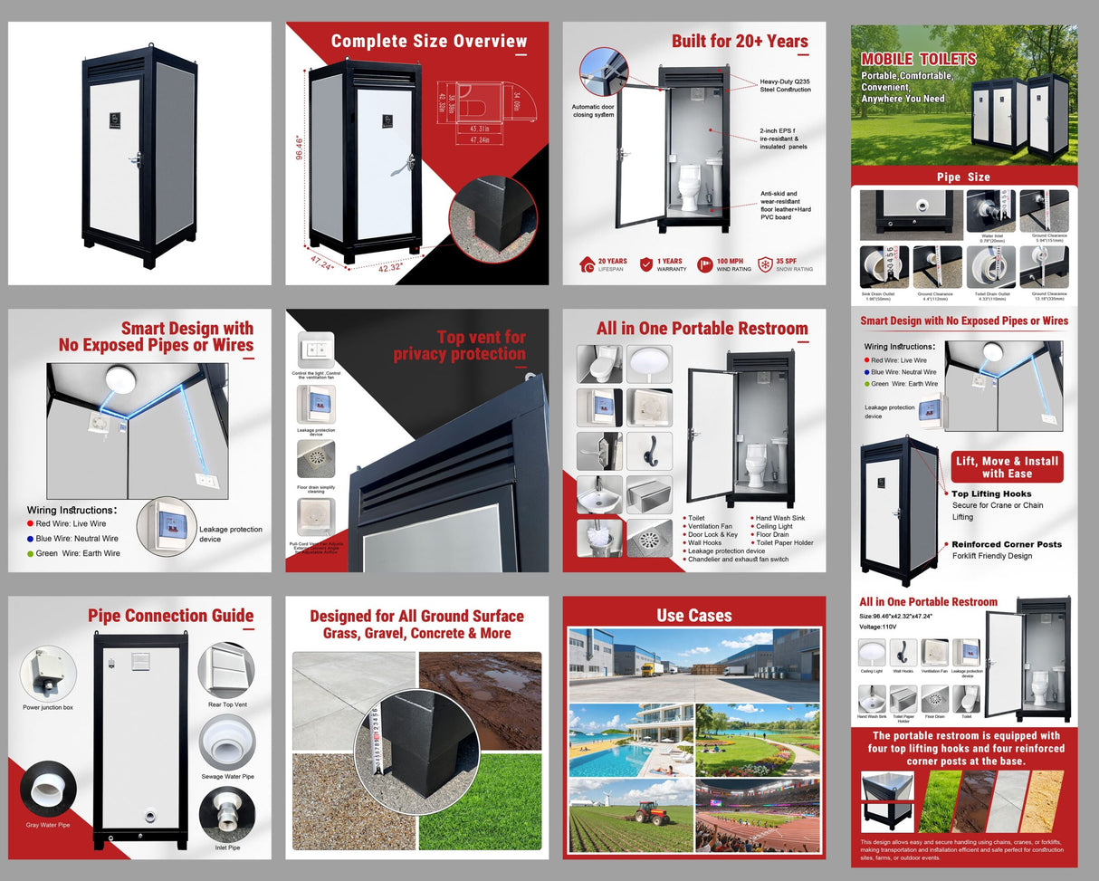 Portable Insulated Toilet Cabin