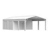 23FT x 46FT Steel Garage Shed – Reinforced Metal Storage Building with 2 Doors