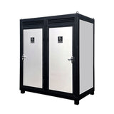 Two‑Person Portable Toilet Cabin Outdoor Restroom with Light, Sink & Vent Fan