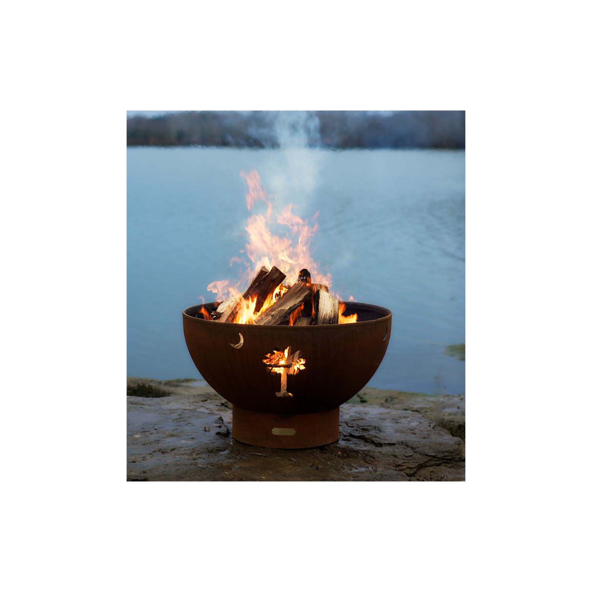 Fire Pit Art Tropical Moon Fire Pit