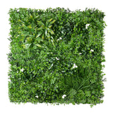 Designer Plants USA Luxury White Oasis Artificial Vertical Garden 40" x 40" 11SQ FT Commercial Grade UV Resistant