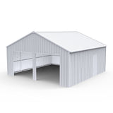 33FT × 25FT Metal Garage Barn Reinforced Steel Structure with Dual Doors