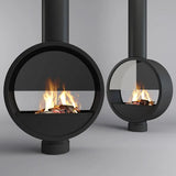 HearthArtSinn Ash 1 Artistic Ring Hanging Wood Burning Fireplace