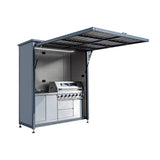 Outdoor Kitchen Station Gas Grill Stainless Steel Built-In Sink Rotisserie