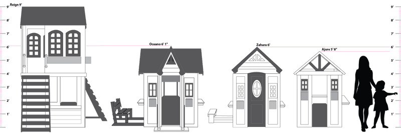 2MamaBees Reign Two Story Playhouse Custom Color