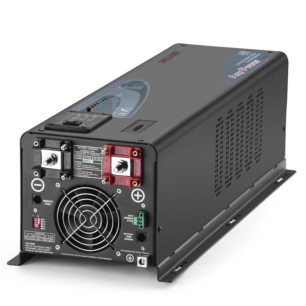 SunGoldPower 4000W Peak (12000W) DC 12V Split Phase Pure Sine Wave Inverter With Charger