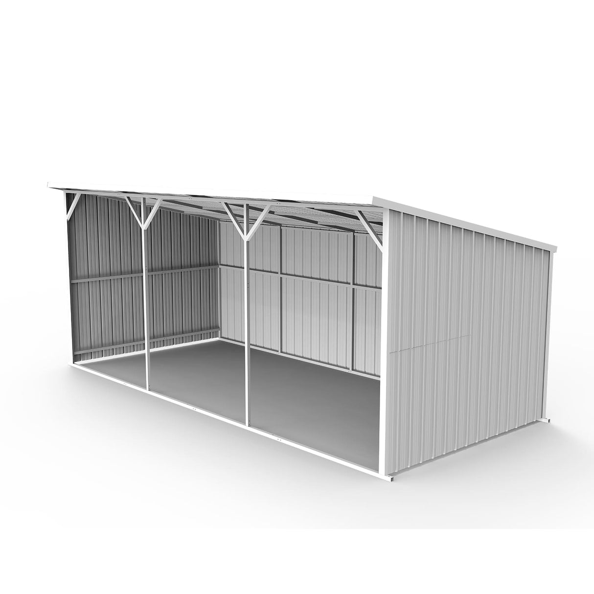 25FT × 12FT Metal Farm Shed Heavy‑Duty Steel Shelter for Driveway & Equipment