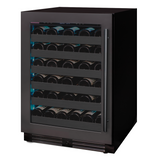 Allavino Reserva Series 50″ 34″ Tall Single Zone Left Hinge Black Stainless Steel Wine Cooler Refrigerator