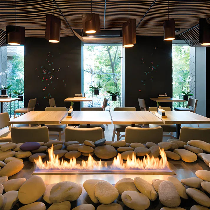 HearthArtSinn Ember 6 Bioethanol Real Fire Fireplace Core