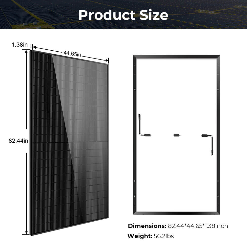 SunGoldPower 500W Mono Black PERC Solar Panel SG-500WM UL61730 CEC Listed