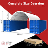 Single Truss Arch Storage Shelter 35.2′ × 39.9′ × 16.4′
