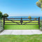 Chery Industrial 20 ft Farm Metal Driveway Gate with Diagonal Tubes, Dual Swing