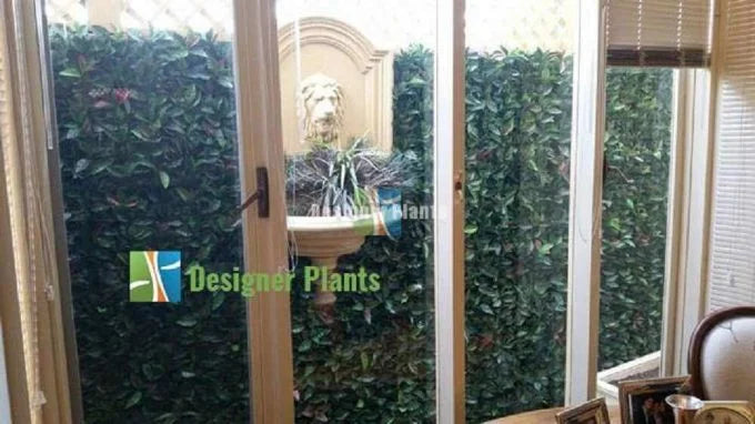 Designer Plants USA Artificial Photinia Hedge Panel 40 x 40 Commercial Grade UV Resistant
