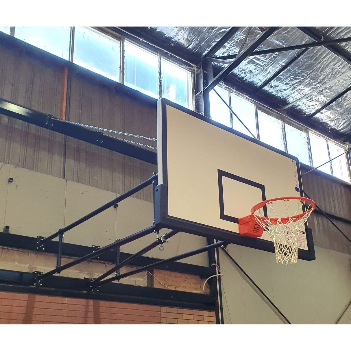 Gared Lightweight Fiberglass Backboard 42″ x 72″ with Black Target & Border