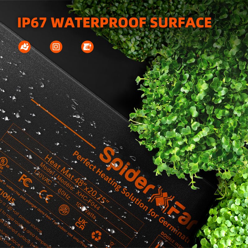 Spider Farmer 48”X20.75” Seedling Heat Mat and Digital Thermostat for Germination
