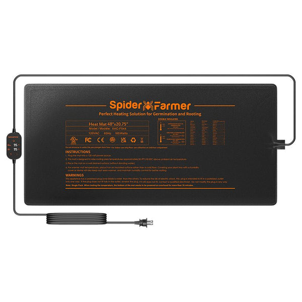 Spider Farmer 48”X20.75” Seedling Heat Mat and Digital Thermostat for Germination