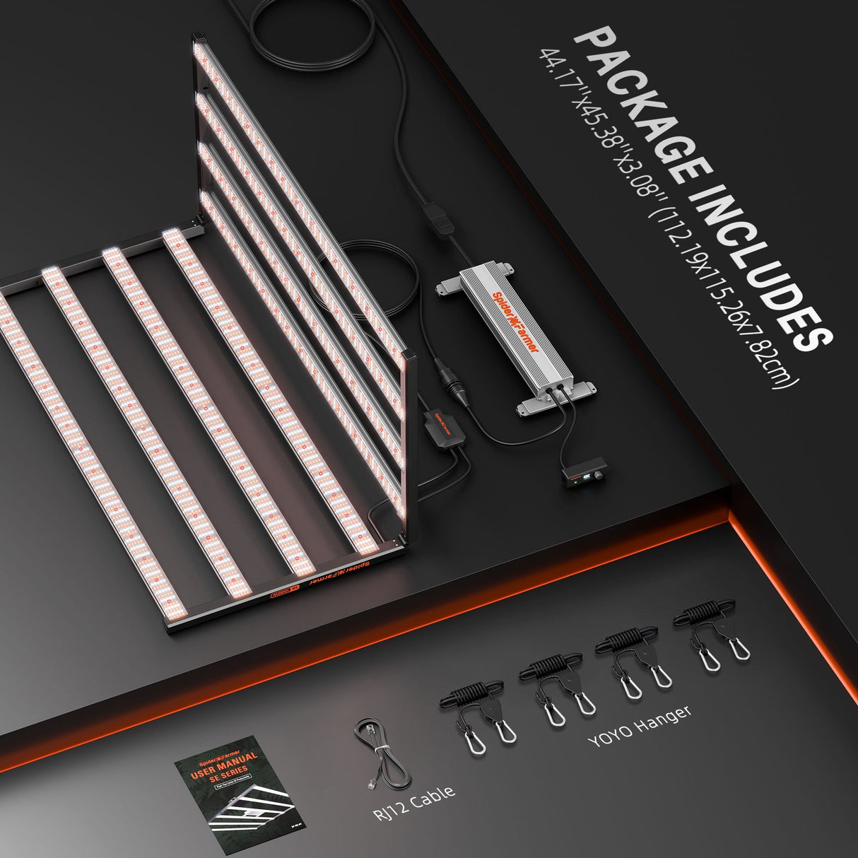 Spider Farmer SE1000 1000 Watt EVO LED Grow Light Dimmable Commercial Vertical Farming Samsung LM301H EVO