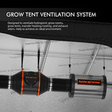 Spider Farmer 3’x3′X6′ Complete Grow Tent Kit G3000 LED Grow Light 6” Clip Fan 4” Ventilation System