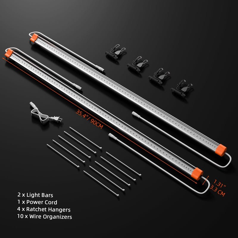 Spider Farmer Supplemental UV60 365nm 60 Watt LED Light Bar Set for Plant (35.4” ) – Model: UV60