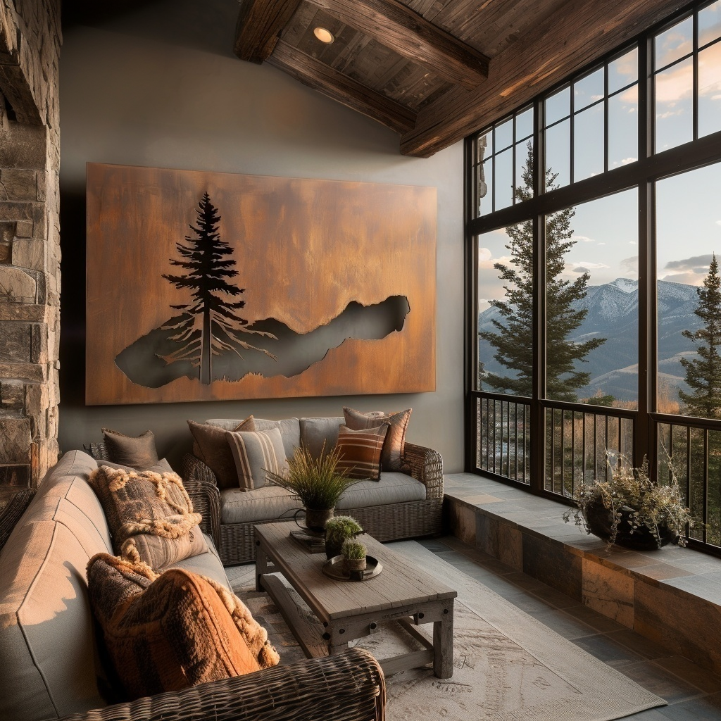 The Redwood - Metal Wall Art