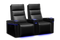 Valencia Monza Leather Home Theater Seating With Carbon Fiber Panel