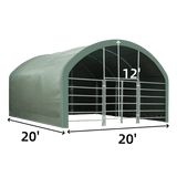Chery Industrial 20’ x 20’ Livestock Corral Shelter with Front Door
