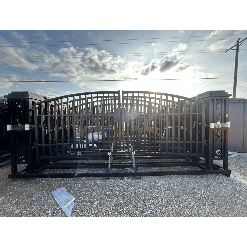 Chery Industrial 20ft Wrought Steel Garden Driveway Gate with Post