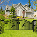 Chery Industrial 20ft Wrought Steel Garden Driveway Gate with Post