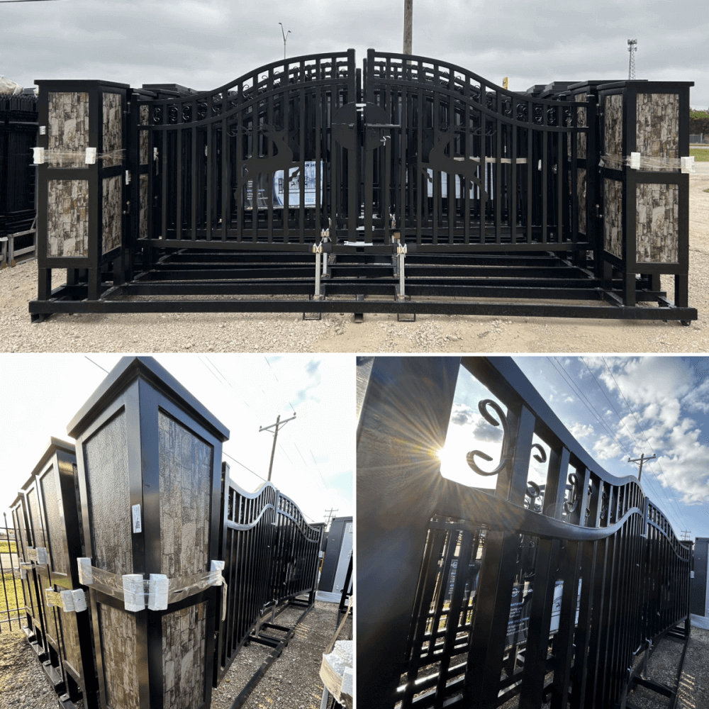 Chery Industrial 20ft Wrought Steel Garden Driveway Gate with Post