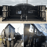 Chery Industrial 20ft Wrought Steel Garden Driveway Gate with Post