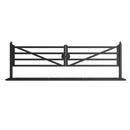 Chery Industrial 20 ft Farm Metal Driveway Gate with Diagonal Tubes, Dual Swing
