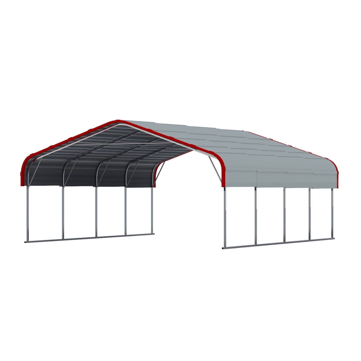 Chery Industrial 20’ x 20’ Outdoor Metal Carport Shelter